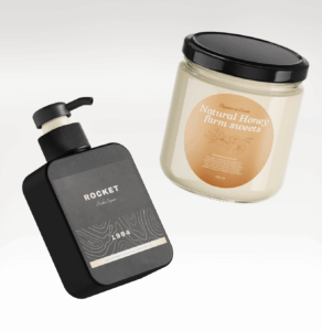 Bedruckte Sticker auf Produktverpackung – Farbetiketten für Branding und Kennzeichnung