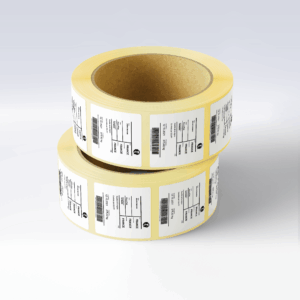 Fleischetiketten auf Rolle – lebensmittelechter Kleber, haftet auf feuchten Fleischoberflächen