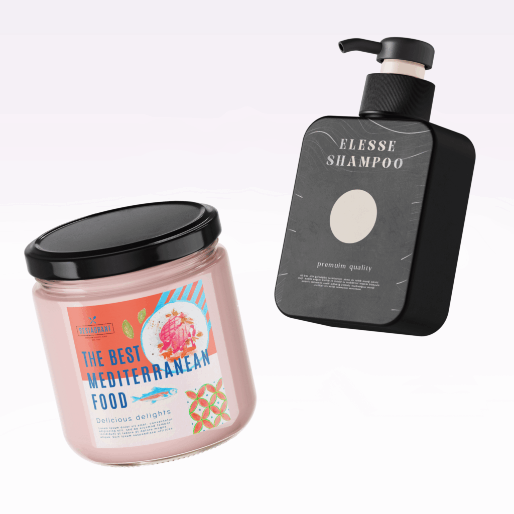 Farbetiketten hochwertig bedruckt – scharfe Details, klare Farben und Logo-Druck